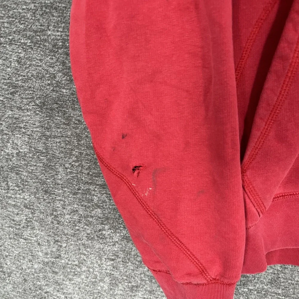 Jordan Hoodie Mens Medium Red Full Zip Air Jordan Jumpman Sweatshirt Distressed